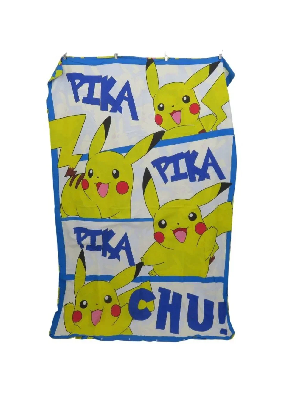 Pokemon TWIN Duvet Cover 2016 Pikachu Graphic Print Blue Yellow Cotton Blend